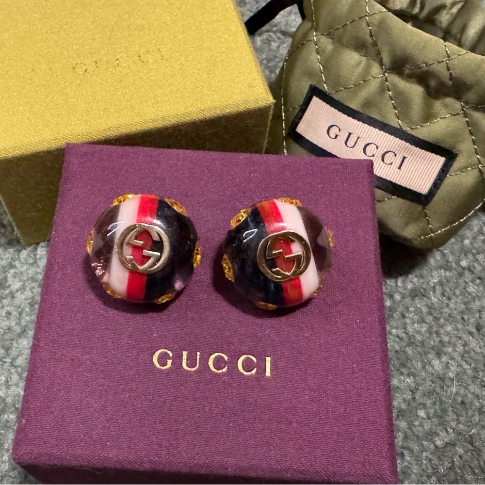 Gucci Vintage Resin Earrings - Picture 2 of 9